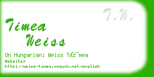 timea weiss business card